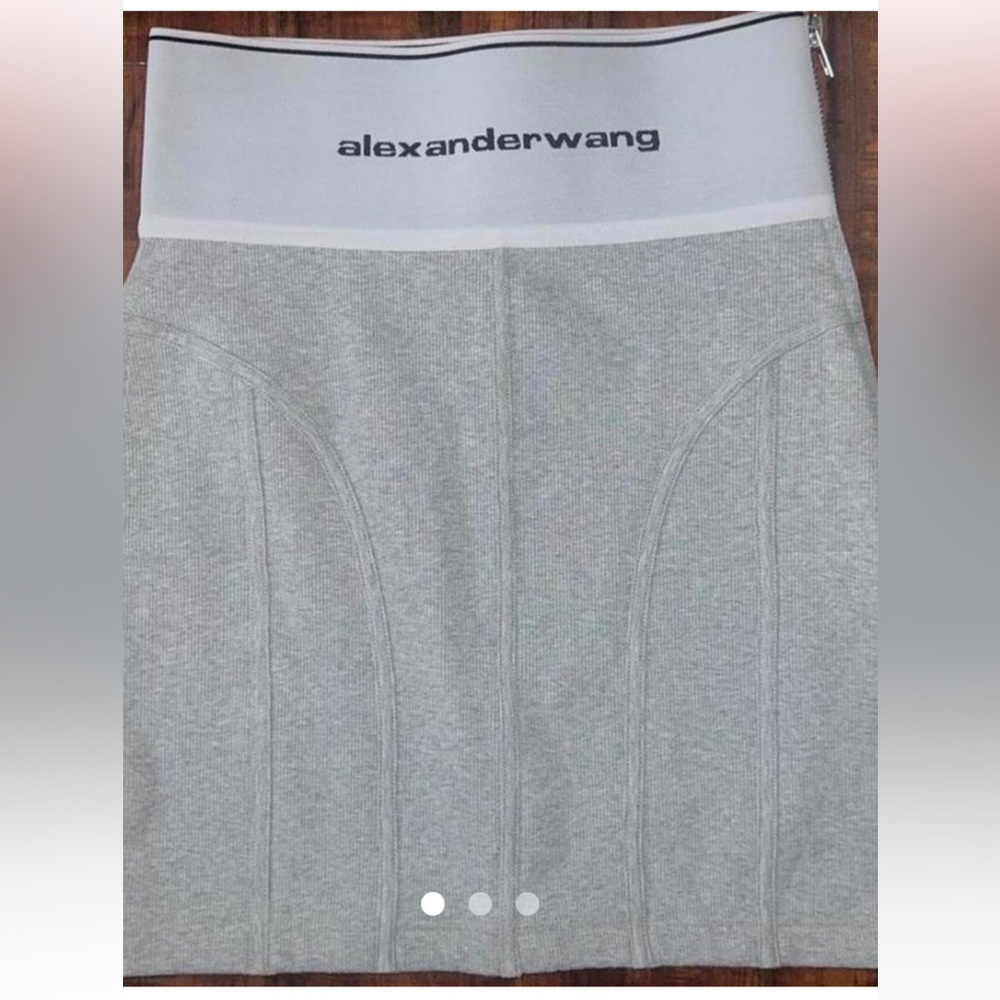 Alexander Wang Women's Grey and White Skirt